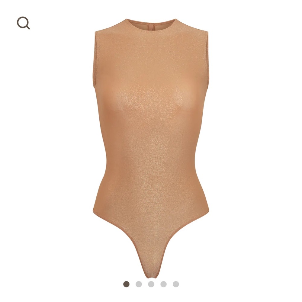 Skims Shimmer crew neck bodysuit